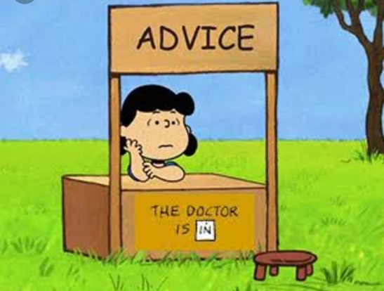A Peanuts advice booth